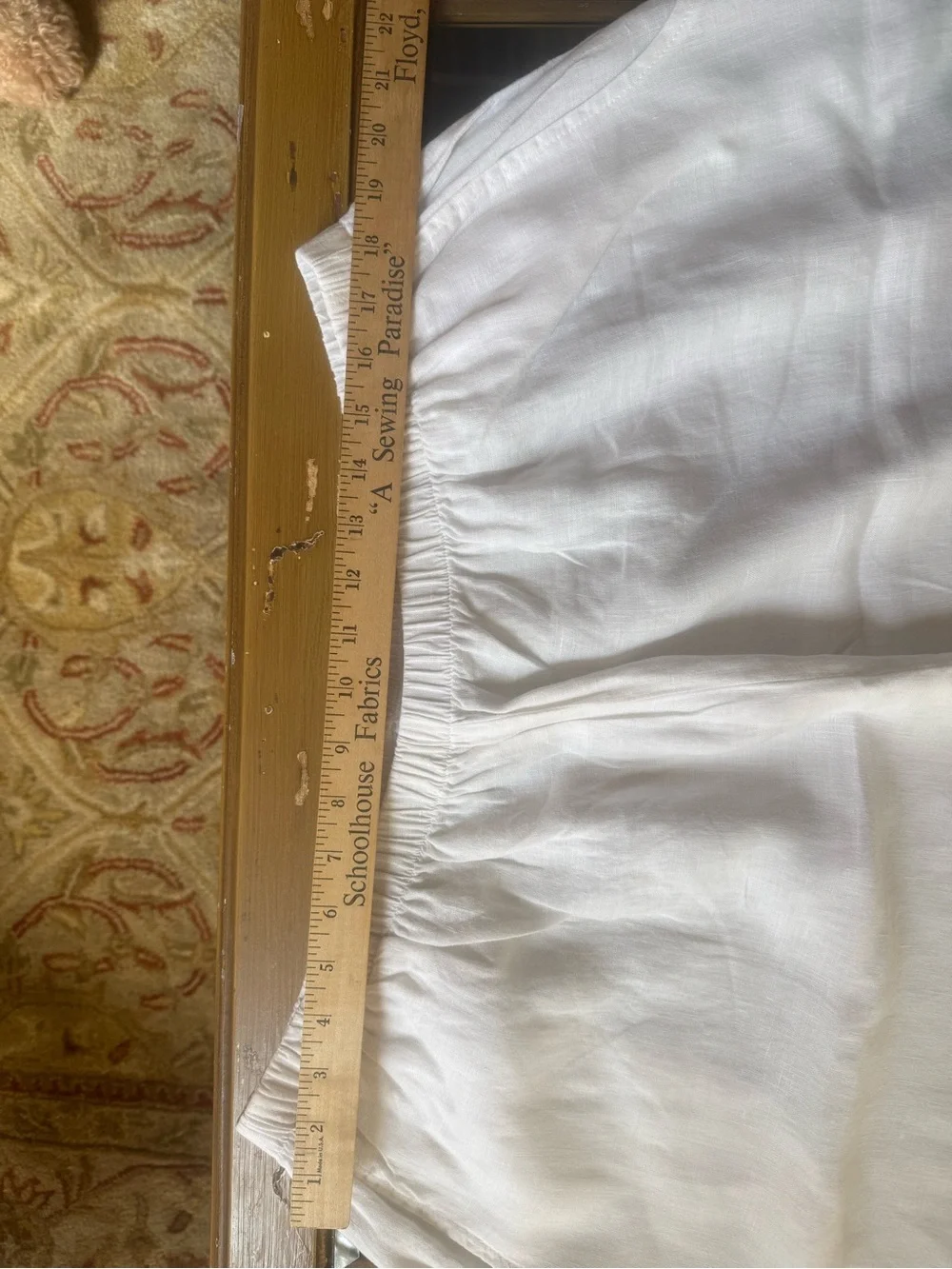 Flax Floods White Organic Linen Elastic-Waist Pants - 2G